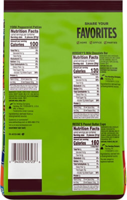 Snack Size Bar Party Bag Asst Sub York Dark Chocolate Peppermint Patties, Hersheys Milk Chocolate, - 30.22 OZ - Image 5