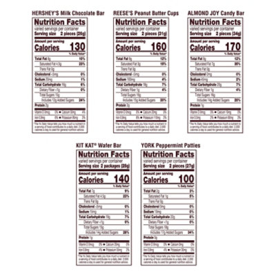 Snack Size Bar Party Bag Asst Sub York Dark Chocolate Peppermint Patties, Hersheys Milk Chocolate, - 30.22 OZ - Image 3