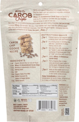 Missy Js Carob Chips Unsweetened - 8 OZ - Image 5