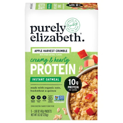 Purely Elizabeth Instant Oatmeal Apple Harvest Crumble 5pc - 7.6 OZ - Image 1