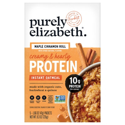 Purely Elizabeth Instant Oatmeal Maple Cinnamon 5pc - 7.6 OZ - Image 1