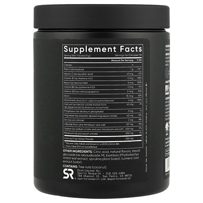 Sports Research Hydrate Electrolytes, Lemon Lime, 15.87 oz (450 g) - Image 2