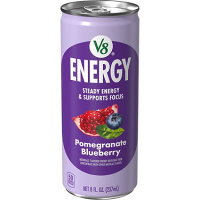 V8 Plus Energy Pomegranate Blueberry Energy Drink, 8oz Can - 8 FZ - Image 1