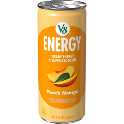 V8 Energy Peach Mango Juice Energy Drink 8 Fl Oz Can - 8 FZ - Image 1