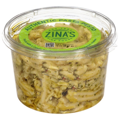 Zinas Salads Authentic Pasta Pesto - 12 OZ - Image 1