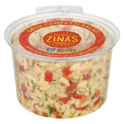 Zinas Salads Orzo Confetti Salad - 12 OZ - Image 3