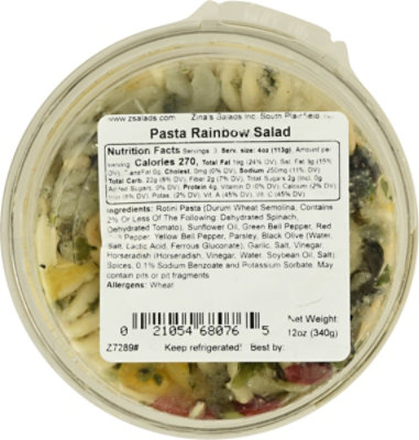 Zinas Salads Pasta Rainbow Salad - 12 OZ - Image 5