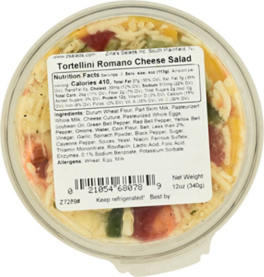 Zinas Salads Tortellini Roma - 12 OZ - Image 5