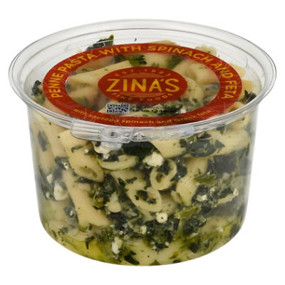 Zinas Salads Penne Pasta With Spinach & Feta - 12 OZ - Image 1