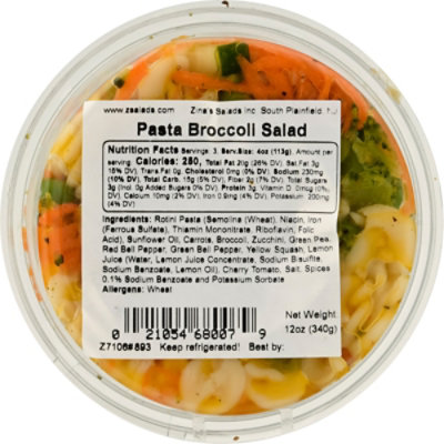 Zinas Salads Pasta Broccoli Salad - 12 OZ - Image 6