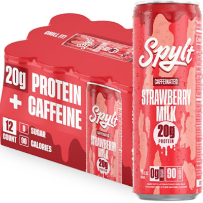 Spylt Caffeinated Milkshake Strawberry 11fz - 11 FZ - Image 2