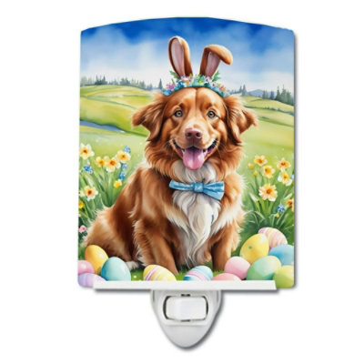 Caroline's Treasures - 6x4x3 - Multicolor - Nova Scotia Duck Tolling Retriever - Easter Egg  Ceramic Night Light Compact - UL-Certified - Ideal for Every Place - Image 1