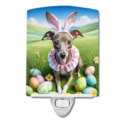 Caroline's Treasures - 6x4x3 - Multicolor - Italian Greyhound - Easter Egg  Ceramic Night Light Compact - UL-Certified - Ideal for Every Place - 1 Piece - Image 1