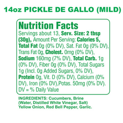 Grillos Mild Pickle De Gallo - 14 OZ - Image 2