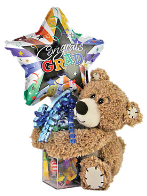 Graduation Tender Teddy With Variety Mix Candy And Balloon 9 Inch - EA - Image 1