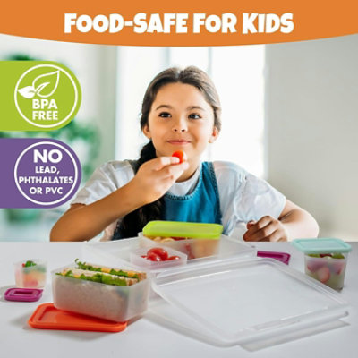 Bentology Bento Lunch Box Set w/ 5 Removable  Leak Proof Containers  On-the-Go Meal  Food Prep & Snack Packing Compartments - Stackable - Image 4