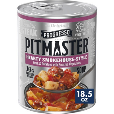 Progresso Pitmaster Hearty Smokehouse - Style Steak & Potatoes With Roasted Vegetables Soup - 18.5 OZ - Image 1