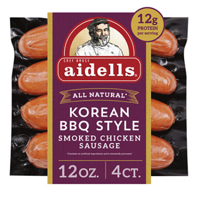 Aidells Korean Bbq Style Smoked Chicken Sausage 12 Oz - 12 OZ - Image 1