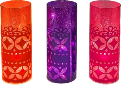 Day of the Dead Dia De Los Muertos LED Cylinder Small - Each - Image 1