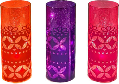 Day of the Dead Dia De Los Muertos LED Cylinder Large - Each - Image 1