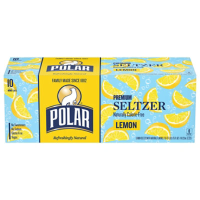 Polar Seltzer Lemon 10-7.5fz - 10-7.5 FZ - Image 1