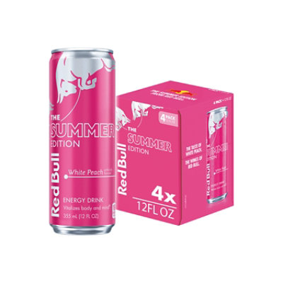 Red Bull Summer Edition White Peach Energy Drink In Cans - 4-12 Fl. Oz. - Image 1