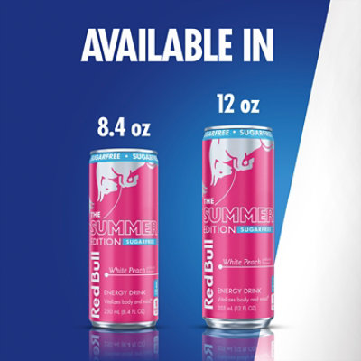 Red Bull Summer Edition White Peach Sugarfree Energy Drink In Cans - 4-12 Fl. Oz. - Image 6