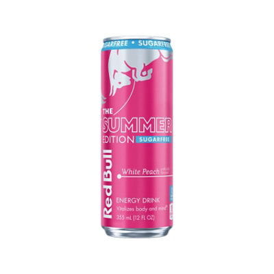 Red Bull Summer Edition White Peach Sugarfree Energy Drink In Can - 12 Fl. Oz. - Image 1