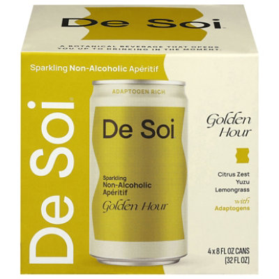 De Soi Golden Hour Sparkling Non Alcoholic Apertif 4-237 Ml Cans - 4-237 ML - Image 1