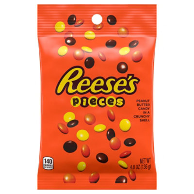 Reeses Pieces Peanut Butter Candy In A Crunchy Shell Peg Bag - 4.8 OZ