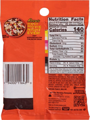 Reeses Pieces Peanut Butter Candy In A Crunchy Shell Peg Bag - 4.8 OZ - Image 5