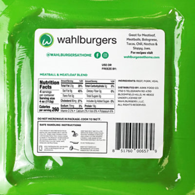 Wahlburgers Meatball Meatloaf Blend - 16 Oz - Image 5