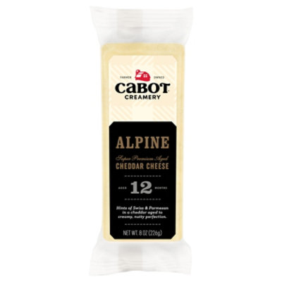 Cabot Creamery Alpine Cheddar Cheese Parchment Bar 8 Oz - 8 OZ