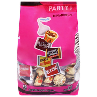 Miniature Size Party Pack Astd Sub Hersheys Milk Chocolate Kisses, Reeses - 32.9 OZ - Image 1