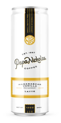 Papanicholas 11oz Rdt Madagascar Vanilla Latte - 11 OZ - Image 1