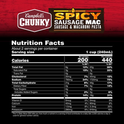 Campbell's Chunky Spicy Sausage Mac Soup, 18.8 Oz Can - 18.8 OZ - Image 4