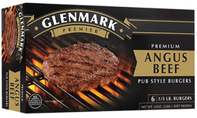 Glenmark Angus Beef 80% Lean Pub Burger 32 Oz - 32 OZ - Image 1