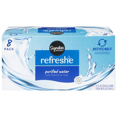 Signature Select Refreshe Purified Drinking Water - 8-12 Fl. Oz.