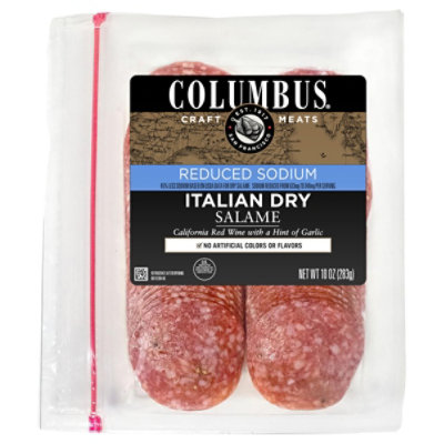 Columbus Reduced Sodium Italian Dry Salame Pillow Pack - 10 OZ - Image 1