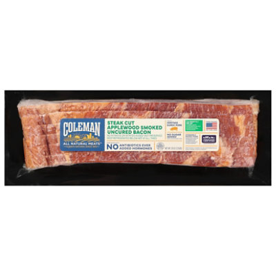 Coleman Steak Cut Applewood Smoked Uncured Bacon 20 Oz - 20 OZ - Image 2