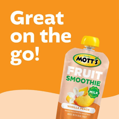 Mott’s Fruit Smoothie Vanilla Peach pouches - 8 - 4.2 oz - Image 3