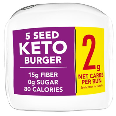 Lewis Bake Shop Healthy Life 5 Seed Keto Burger Buns - 7.5 OZ - Image 5