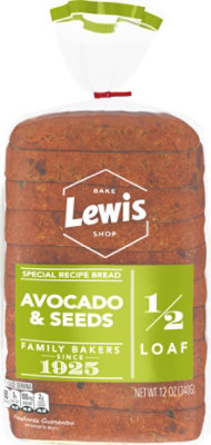 Lewis Bake Shop Avocado & Seeds Half Loaf Bread - 12 OZ - Image 1