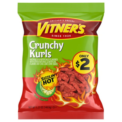 Vitners Crunchy Kurl Sizzlin Hot 5.25oz - 5.25 OZ - Image 1