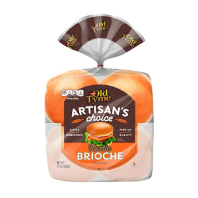 Schmidt Old Tyme Artisan’s Choice Rustic Brioche Rolls Soft Bread - 8 Count - Image 2