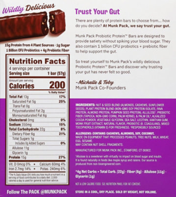 Munk Pack Protein Bar Browni Nut Fudge 4pk - 8.04 OZ - Image 5