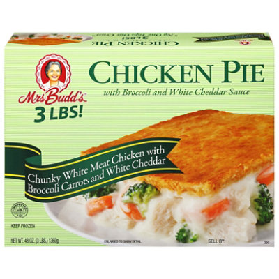 Mrs. Budd's Chicken Pie W/broccoli & White Cheddar Sauce 40 Oz - 40 OZ - Image 1