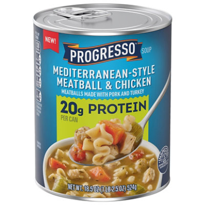 Progresso Protein Mediterranean Style Meatball And Chicken Soup - 18.5 OZ - Image 1