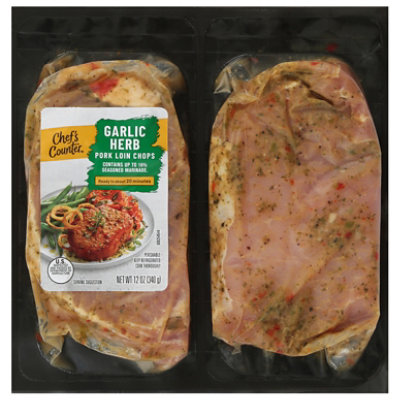 Chef's Counter Garlic Herb Pork Chops - 12 Oz - Image 1