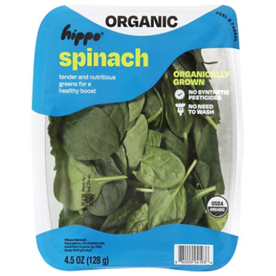 Hippo Harvest Spinach Organic 4.5oz - 4.5 OZ - Image 1